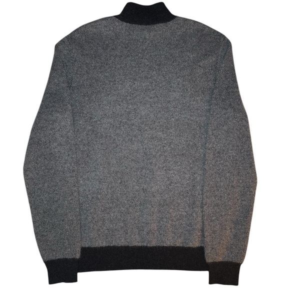 Saks Fifth Avenue Men’s Cashmere Quarter Zip Sweater Charcoal Size M - Picture 2 of 12